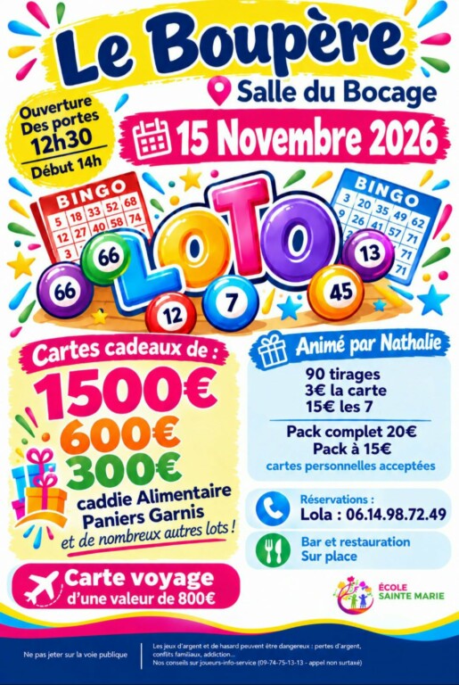 Loto organisé par l’OGEC